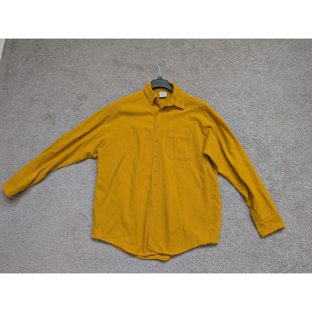 Color Me Cotton Button Up Shirt S 100% American Cotton Yellow USA Made